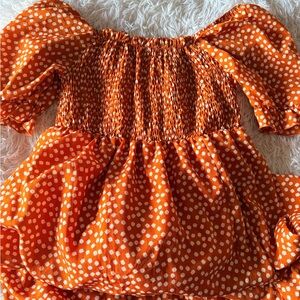 Amazon Orange Floral Maxi Dress